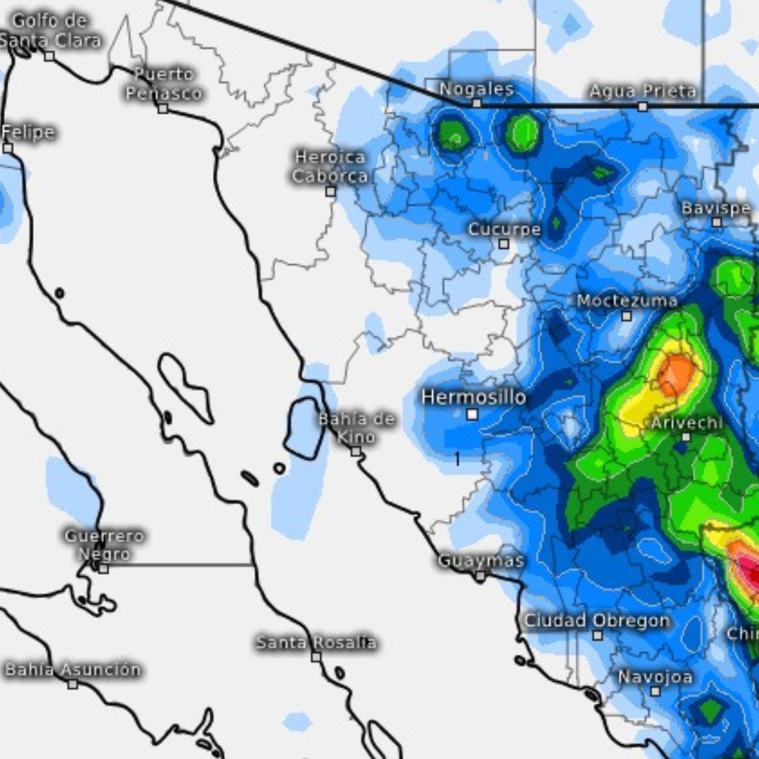 Pronostican Lluvias Hoy Martes 16 de Junio en el Estado de Sonora